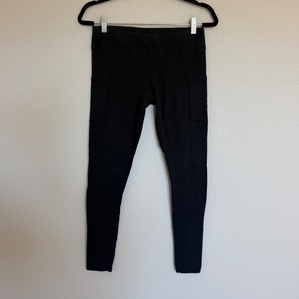 Pact Pocket Leggings Black Organic Cotton Women Small Sustainable Activewear